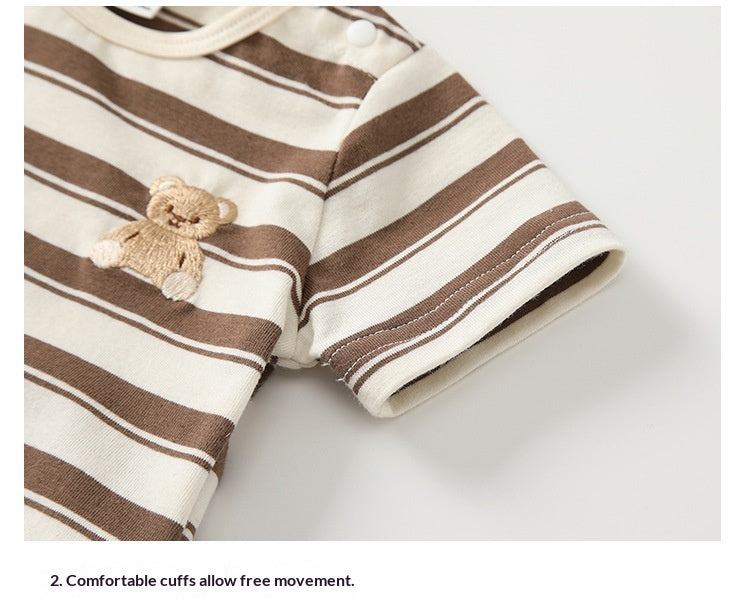 Boys Striped Two-piece Baby Outfit Set