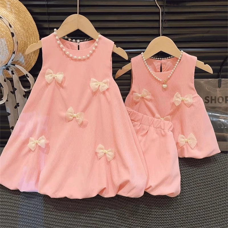 Girls' Sleeveless Vest & Shorts Set